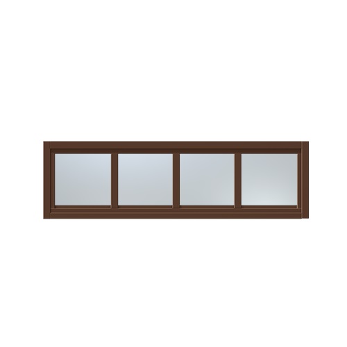 Överljus med spröjs Näs 12x4, Nötbrun, Frostat glas