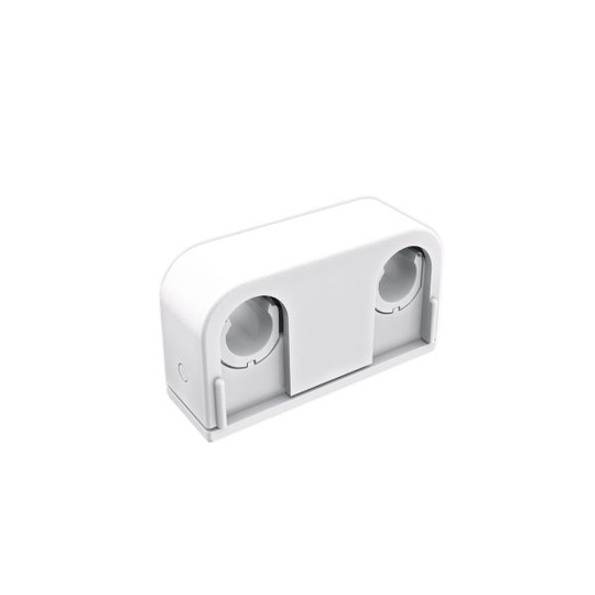 Faluplast Duo Contact 14610 Rörklammer för limning, dubbel, 12/15/16 mm Vit