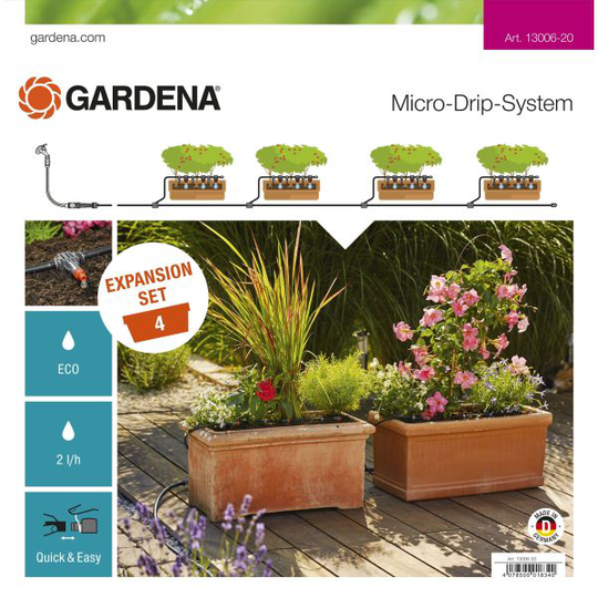 Gardena Micro-Drip-System Påbyggnadspaket för växtlådor