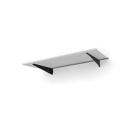 Entrétak Easy Collection - Flat Flat Svart, Vit aluminium, Flat Svart