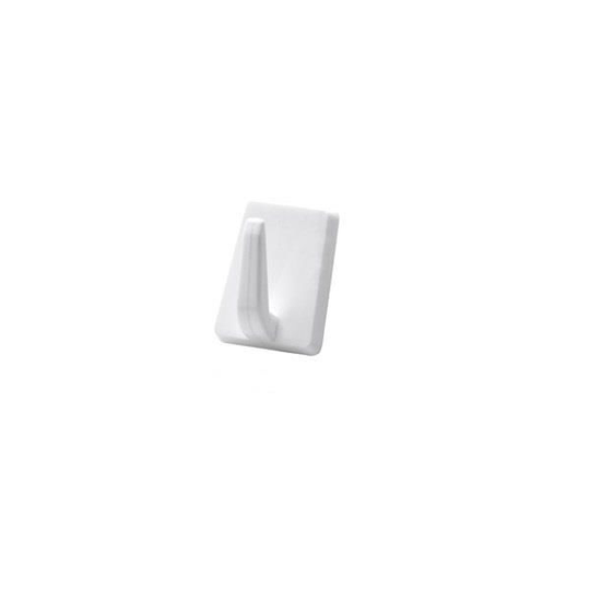 Habo 45880 Klädkrok självhäftande, vit plast, 4-pack