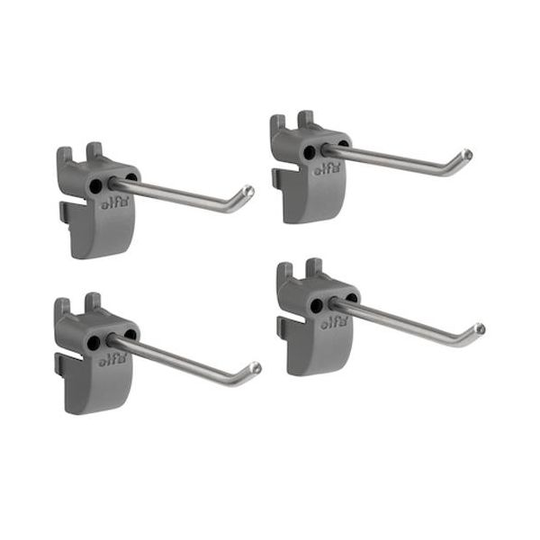 Elfa 479170 Verktygskrok grå, 4-pack