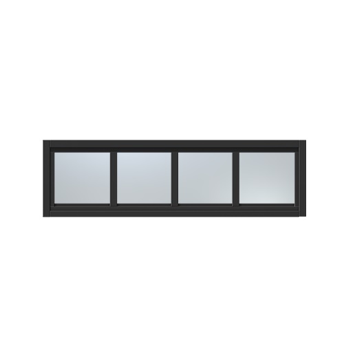Överljus med spröjs Näs 10x4, Svart, Frostat glas