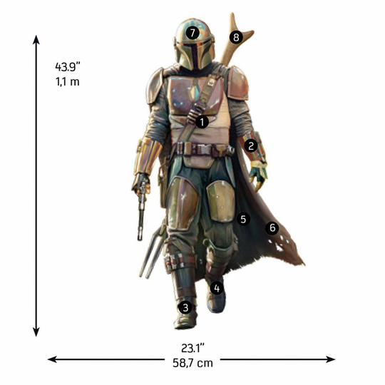 VÄGGDEKOR MANDALORIAN STOR ROOMATES