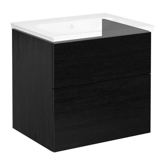 Gustavsberg Artic Kommod slät, svart, 60 cm, utan tvättställ