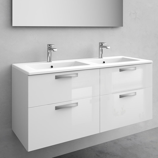 Kommod med tvättställ Noro City Vit Blank 1200 mm