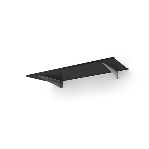 Entrétak Easy Collection - Flat Flat Silver, Svart aluminium, Flat Silver
