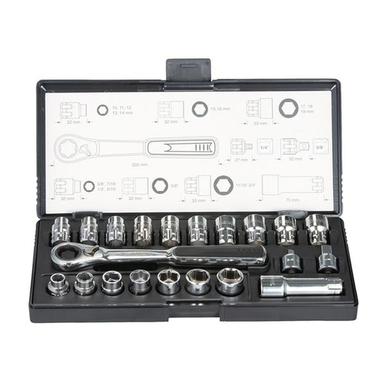 Makita B-65604 Hylsnyckelsats 21 delar