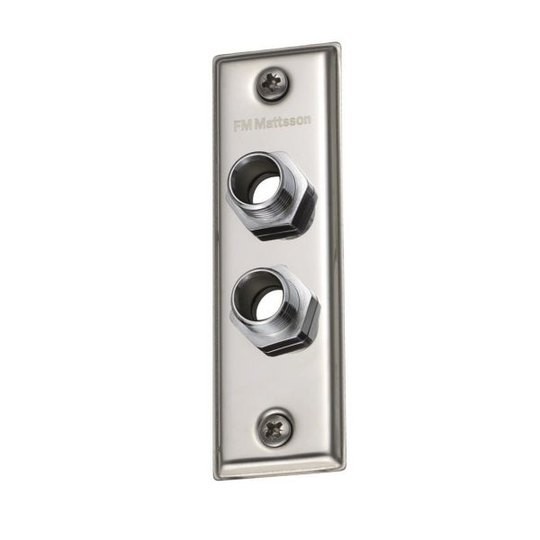 FM Mattsson 8530185 Väggbricka 2-håls G1/2 x 15 mm