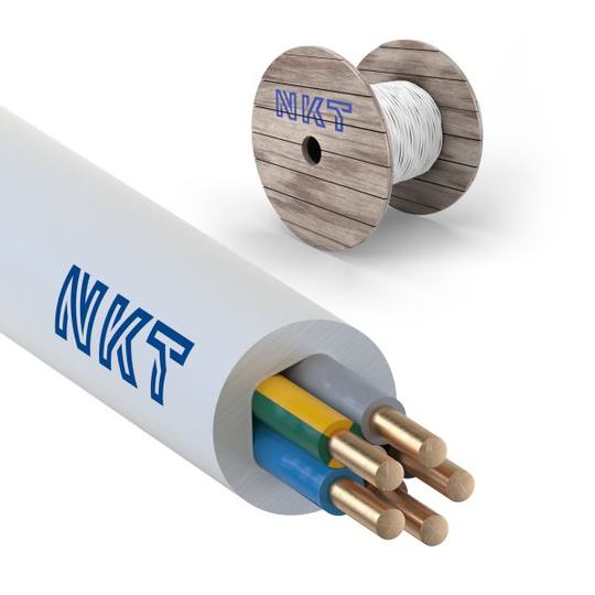 NKT EXQ XTRA Installationskabel 5G2.5 mm², 300/500V 500 m, trumma