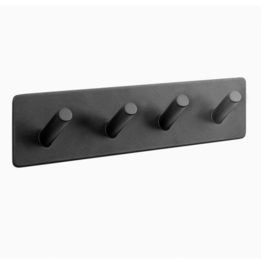 Beslag Design Base Handdukshängare 4 krokar Svartlackerat stål