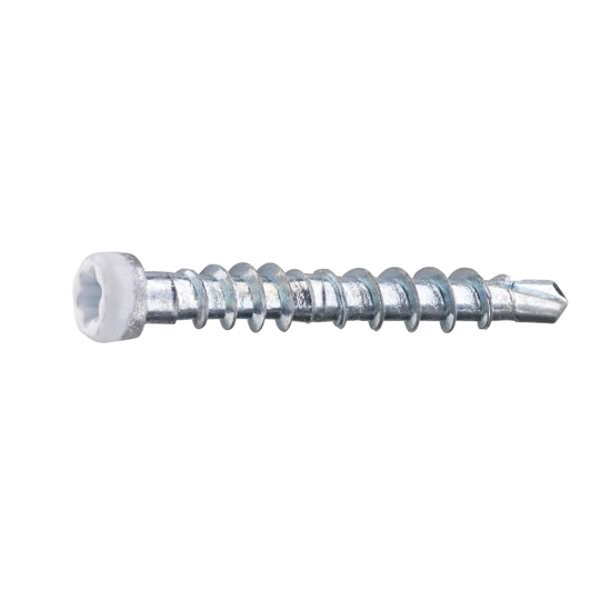 Grabber LTX28VITC Listskruv med bits 3,3 x 28 mm, 100-pack Vit