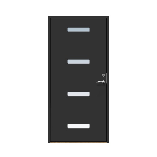 Ytterdörr Stabil Mellby 10 x 21, Vänsterhängd, Svart