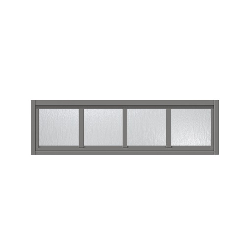 Överljus med spröjs Näs 12x4, Askgrå, Cotswoldglas