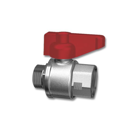 LK Systems 507R Kulventil rak, 20 x 20 mm Röd
