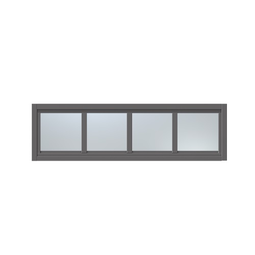 Överljus med spröjs Näs 12x3, Mörkgrå, Frostat glas