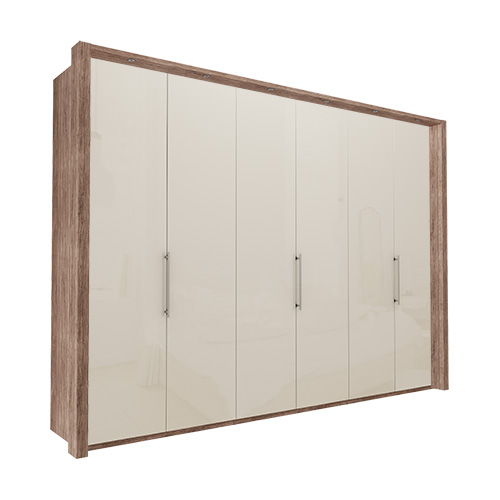 Garderob Atlanta - Mörk rustik ek 236 cm, 300 cm, Med ram