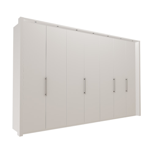 Garderob Atlanta - Vit 216 cm, 350 cm, Med ram