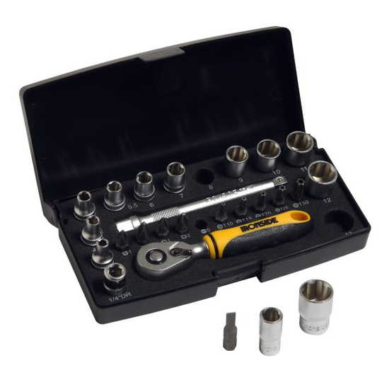 Ironside 244002 Hylsnyckelsats 25 delar, 1/4"