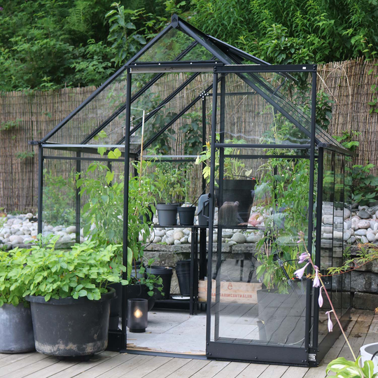 Växthus med sockel Qube 3,9 m²