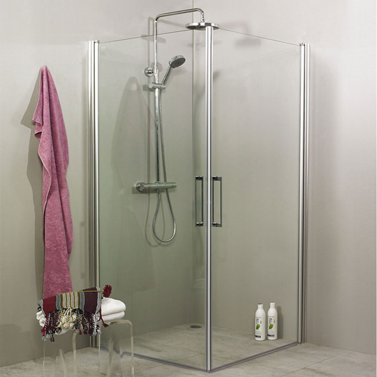 Duschvägg Noro Fix Trend Rak Klarglas, 800 x 900 mm