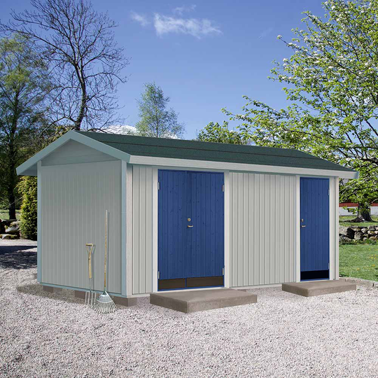 Inkl dörrar m trycke och lås Dalstorp 10 M² - Exklusiv Papp