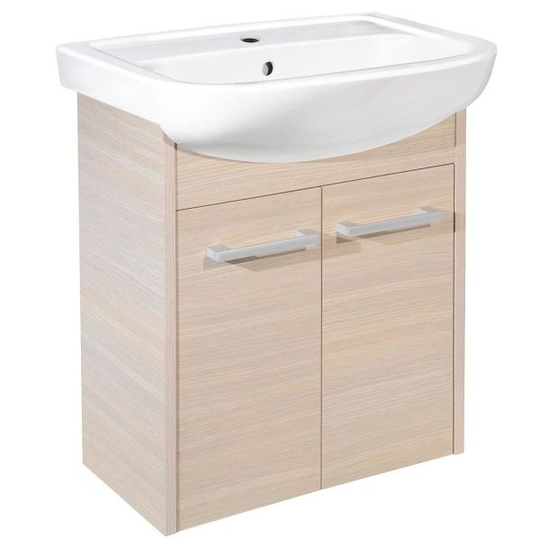Gustavsberg Nordic³ Tvättställsskåp 60 cm, med tvättställ Ljust trä