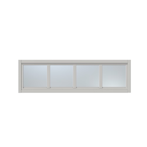 Överljus med spröjs Näs 12x4, Ljusgrå, Frostat glas