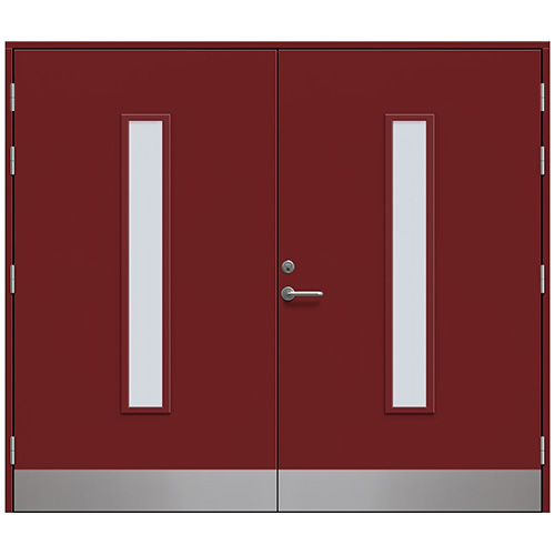 Slagport Stehag 2400 x 2100 mm, Röd, Frostat glas