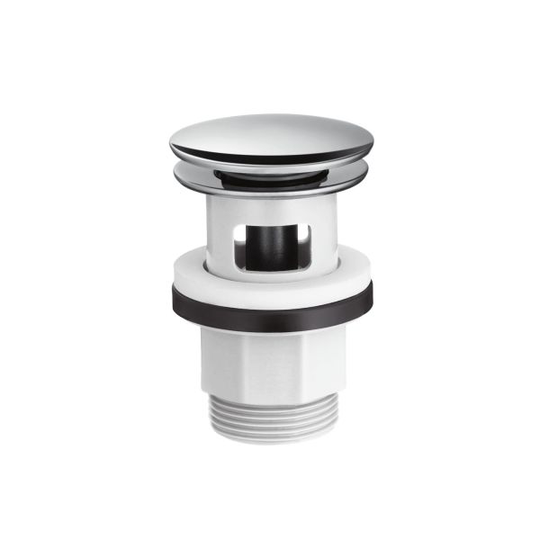 Hansgrohe 50105000 Bottenventil för tvättställ, Push-Open, 1 1/4" Förkromad