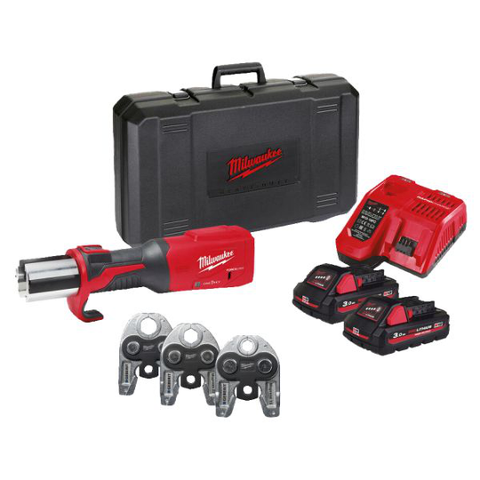 Milwaukee M18 ONEBLHPT-302C GM-SET Pressmaskin med batteri och laddare, 15-22-28