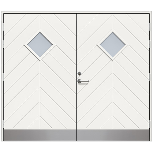 Slagport Saxtorp 2400 x 2100 mm, Vit, Klarglas