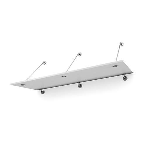 Entrétak Easy Collection - Tube Vit aluminium, 2000 mm, Vit aluminium