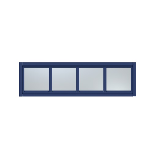 Överljus med spröjs Näs 13x4, Marinblå, Frostat glas