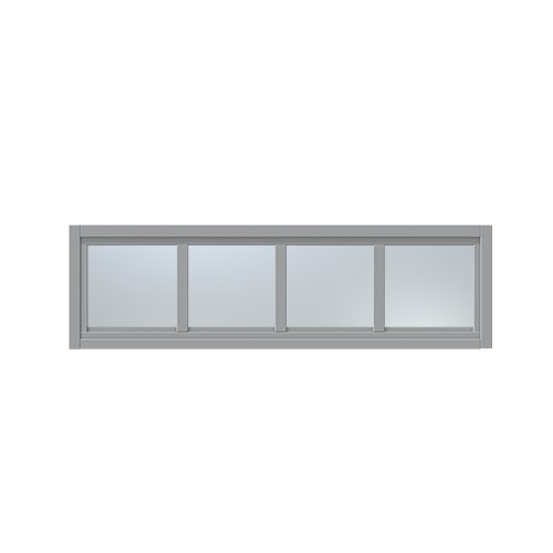 Överljus med spröjs Näs 12x4, Stengrå, Frostat glas