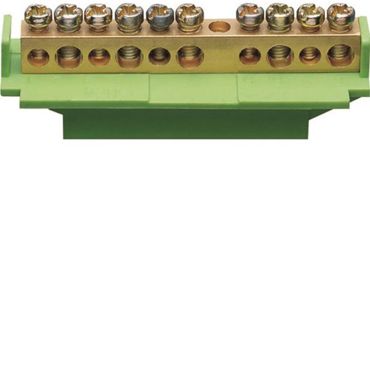 Hager KM10B Jordplint 60 A, mässing 5x16 + 5x10 mm²