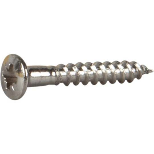 ESSVE 525202 Träskruv TKFX, mässing, förnicklad 3 x 20 mm, 10-pack