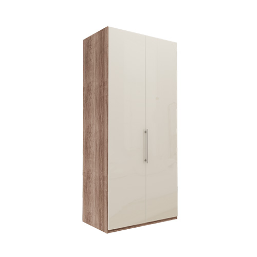 Garderob Atlanta - Mörk rustik ek Höger, 236 cm, Utan kornisch