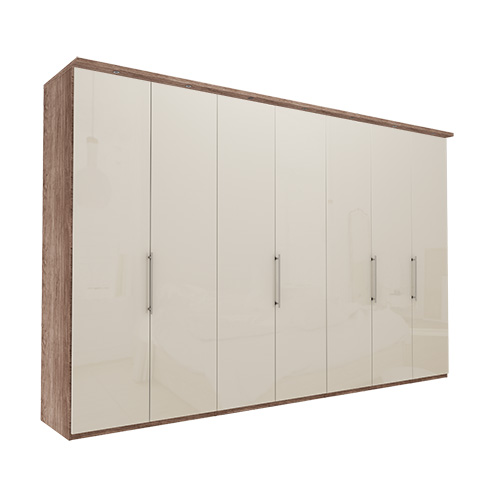 Garderob Atlanta - Mörk rustik ek 236 cm, 350 cm, Med kornisch
