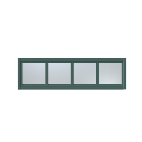 Överljus med spröjs Näs 13x3, Skogsgrön, Frostat glas