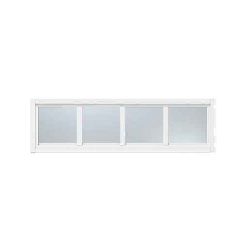 Överljus med spröjs Näs 14x5, Vit, Frostat glas