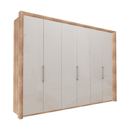 Garderob Atlanta - Ljus rustik ek 216 cm, 300 cm, Med ram