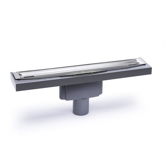 Purus PRO Line Premium 900 Golvbrunn med ram, bottenutlopp
