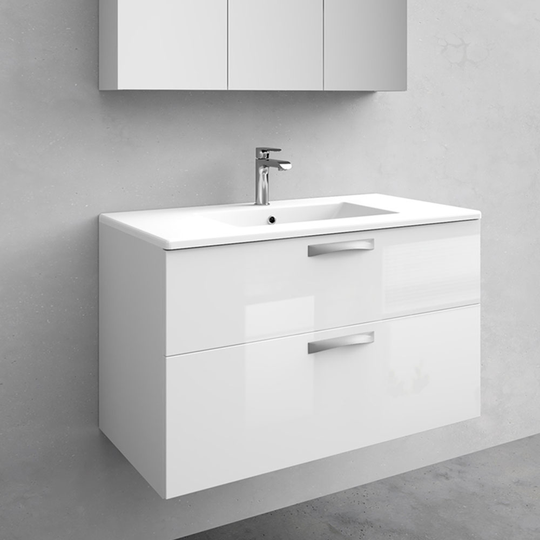 Kommod med tvättställ Noro City Vit Blank 900 mm