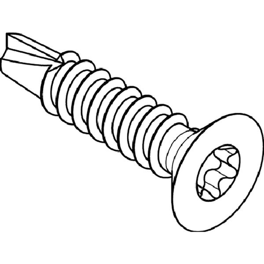 REYHER 075040190063019 Plåtskruv T30, försänkt, DIN7504P 6,3x19 mm, 250-pack
