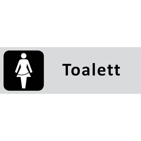 UniGraphics 6705301 Skylt Toalett, 225 x 80 mm Dam