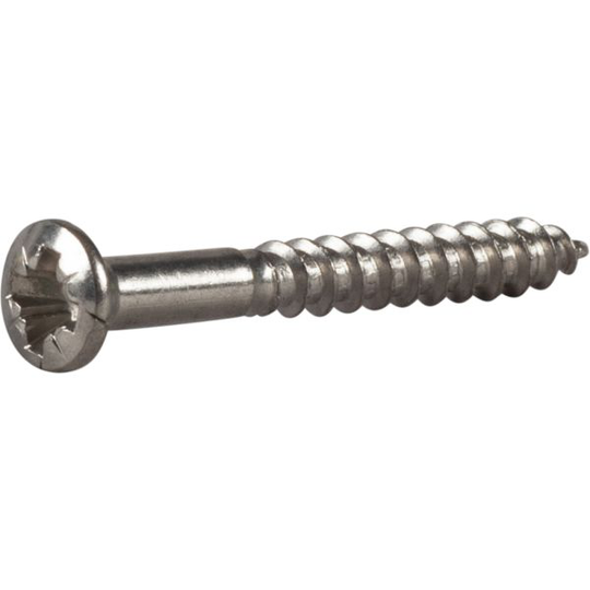 ESSVE 525216 Träskruv TKFX, mässing, förnicklad 3,5 x 30 mm, 10-pack