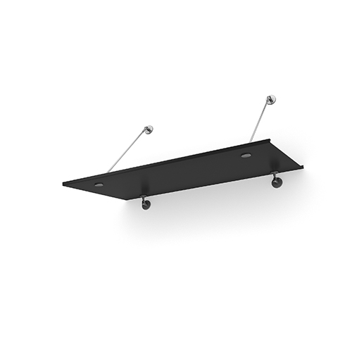 Entrétak Easy Collection - Tube Svart aluminium, 1500 mm, Svart aluminium