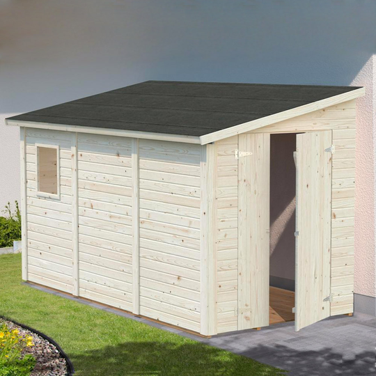 Fasadmonterat förråd Mia 3,7 - 5,5 m² Shingel, 5,5 m²