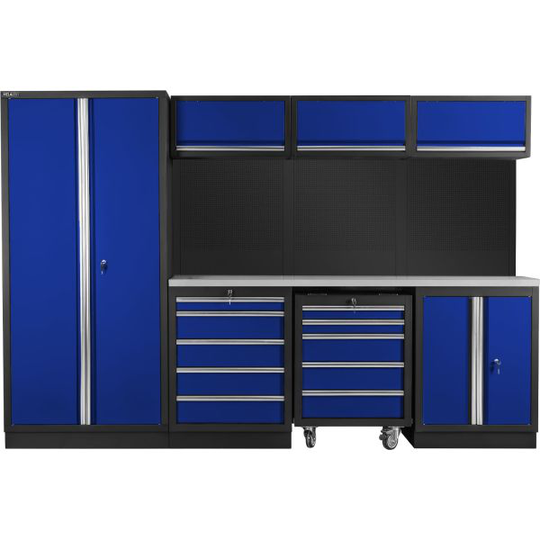 PELA 519757 Garageinredning 2955x2000x460 mm Blå